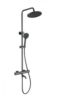 Душевая стойка Wonzon & Woghand INN 2 WW-A3006-T1-BGG с термостатом тёмный графит